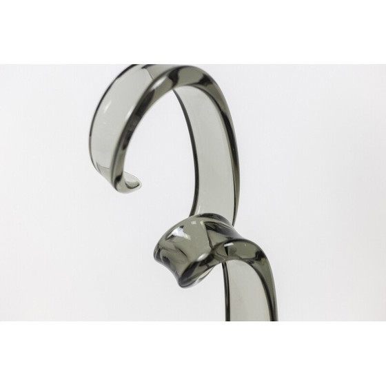 Image 1 of Sculpture vintage en verre fumé d'Alfredo Rossi, 1970