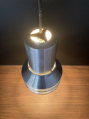 Lampe pendante vintage en aluminium de l'ère spatiale
