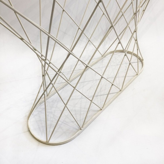 Image 1 of Console vintage blanche torsadée par Isamu Noguchi Style USA 1980