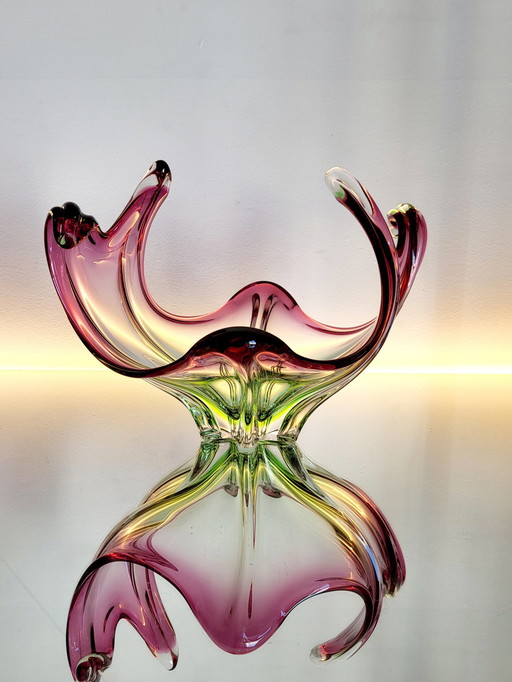 Bol multicolore Murano Vintage, design organique, Italie, années 1960