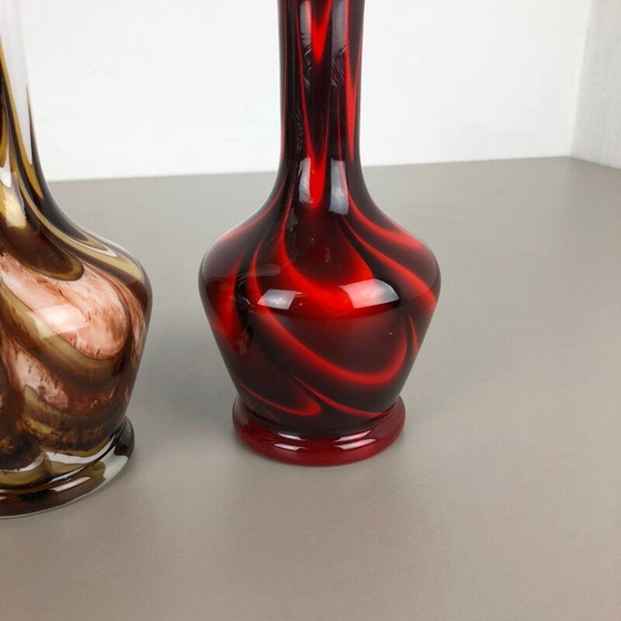 Image 1 of Paire de vases Pop Art par Opaline Florence, Italie, 1970