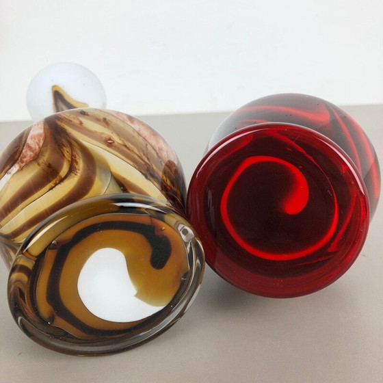 Image 1 of Paire de vases Pop Art par Opaline Florence, Italie, 1970