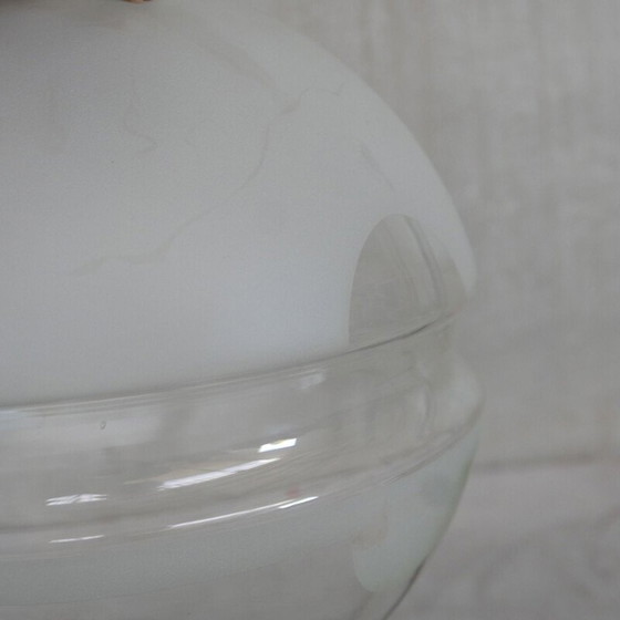 Lampe suspendue vintage en verre bicolore, Belgique – Suspensions, Glass (photo 2 of 11)