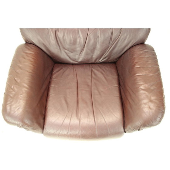 Image 1 of Fauteuil en cuir réglable vintage scandinave par Peem, Finlande 1970