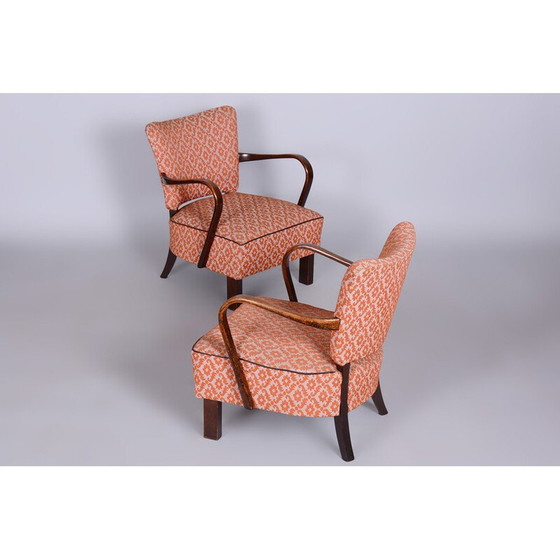 Image 1 of Paire de fauteuils Art Déco en bois de hêtre, années 1930