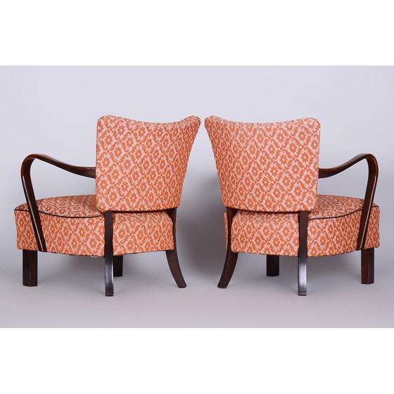 Image 1 of Paire de fauteuils Art Déco en bois de hêtre, années 1930