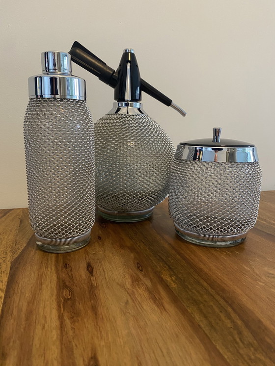 Image 1 of Set de bar vintage en maille de luxe.