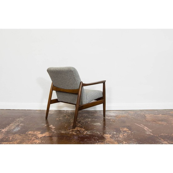 Image 1 of Paire de fauteuils GFM-64 en hêtre massif et tissu par Edmund Homa, Pologne 1960