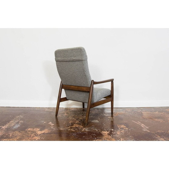 Image 1 of Paire de fauteuils GFM-64 en hêtre massif et tissu par Edmund Homa, Pologne 1960