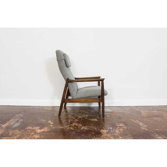 Image 1 of Paire de fauteuils GFM-64 en hêtre massif et tissu par Edmund Homa, Pologne 1960