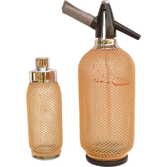 Image 1 of Set de barman vintage en acier plaqué or de Merkuria, Tchécoslovaquie 1970