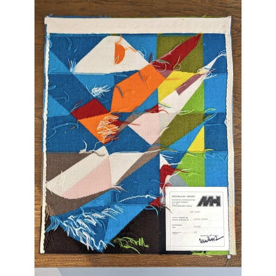 Image 1 of Tapisserie vintage "Key Largo" en laine multicolore par Mathieu Matégot
