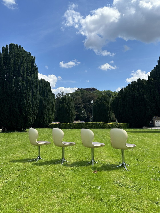 Image 1 of Ensemble de 4 chaises de salle à manger Martin Stoll modèle 7105 pour Giroflex, 1975