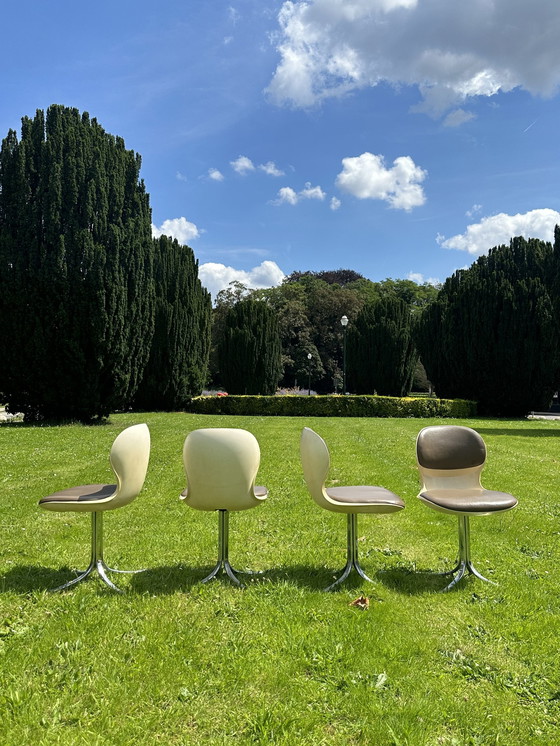 Image 1 of Ensemble de 4 chaises de salle à manger Martin Stoll modèle 7105 pour Giroflex, 1975