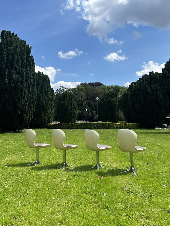 Image 1 of Ensemble de 4 chaises de salle à manger Martin Stoll modèle 7105 pour Giroflex, 1975