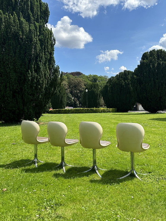 Image 1 of Ensemble de 4 chaises de salle à manger Martin Stoll modèle 7105 pour Giroflex, 1975