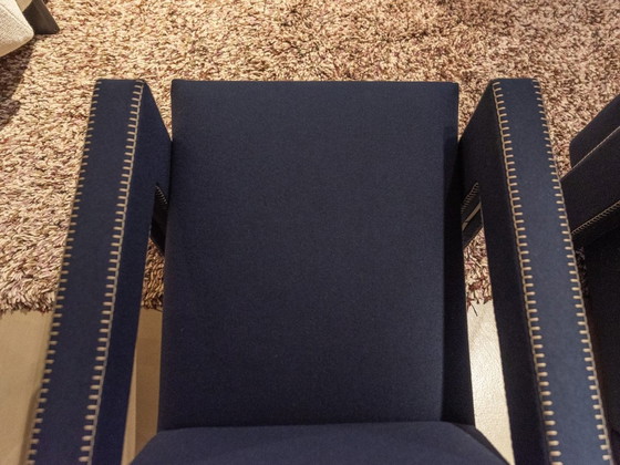 Image 1 of Cassina Armchair 637 Utrecht (New-Never Used) In Blu Wool.