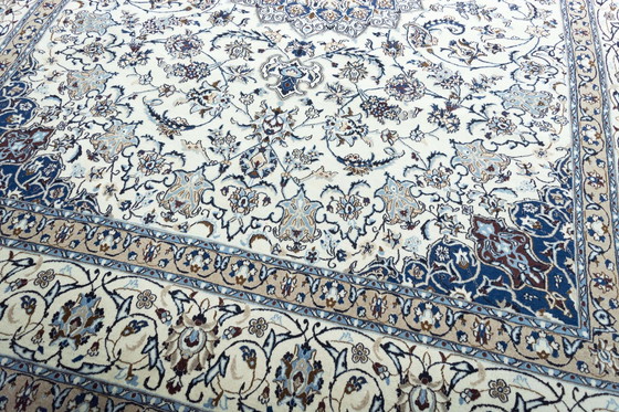 Image 1 of Tapis persan noué à la main Naïn 9 La Avec Soie - 391 X 290 cm