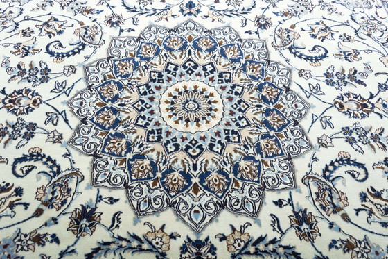 Image 1 of Tapis persan noué à la main Naïn 9 La Avec Soie - 391 X 290 cm