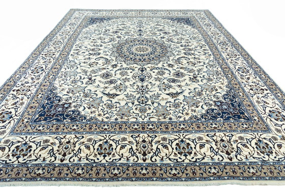 Image 1 of Tapis persan noué à la main Naïn 9 La Avec Soie - 391 X 290 cm