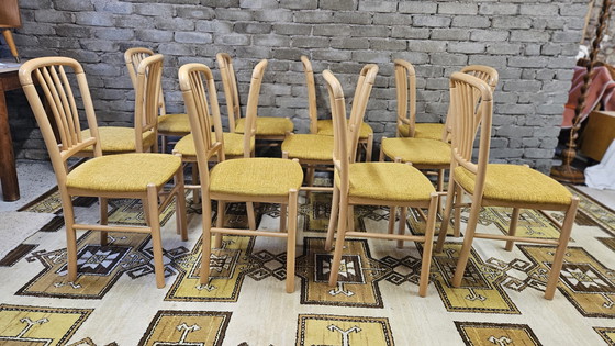 Image 1 of Lot De 12 Chaises Bistrot Année 80'