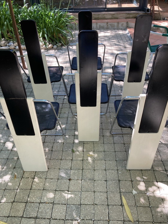 Image 1 of Suite De Six Chaises Design Big Bok Casa Années 80