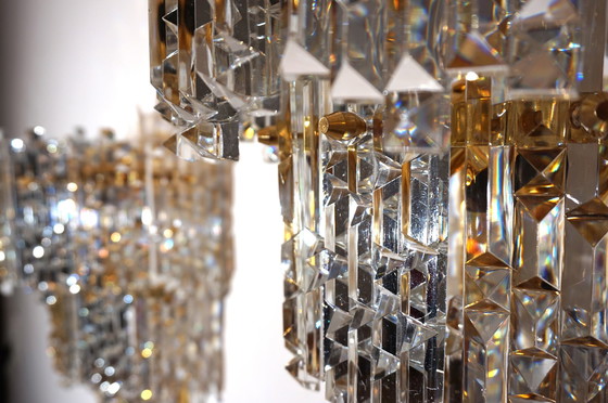 Image 1 of Ensemble de 2 appliques en verre cristallin Kinkeldey Hollywood Regency, 1970