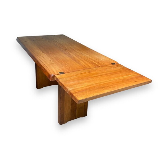 Image 1 of Vintage T14 Table en bois d'orme par Pierre Chapo, 1960