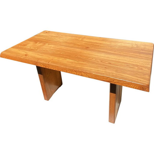 Vintage T14 Table en bois d'orme par Pierre Chapo, 1960