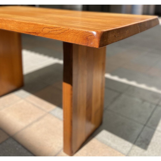 Image 1 of Vintage T14 Table en bois d'orme par Pierre Chapo, 1960