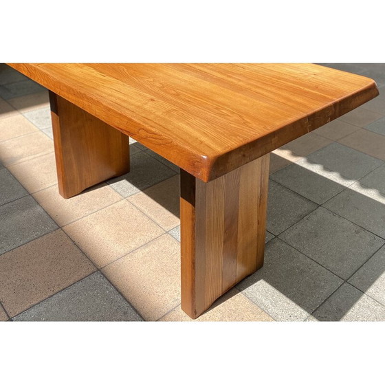 Image 1 of Vintage T14 Table en bois d'orme par Pierre Chapo, 1960