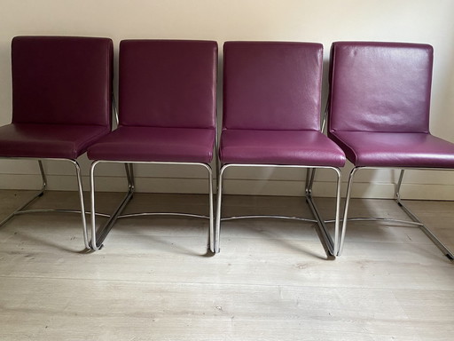 4x Leolux Spring Dining Chair