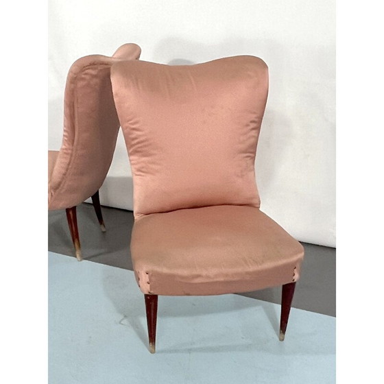 Image 1 of Paire de fauteuils club italiens en tissu, années 1950