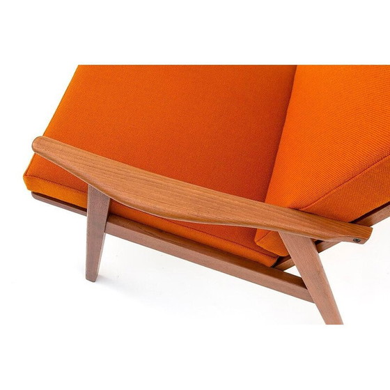 Image 1 of Fauteuil scandinave vintage en teck et laine, 1960s