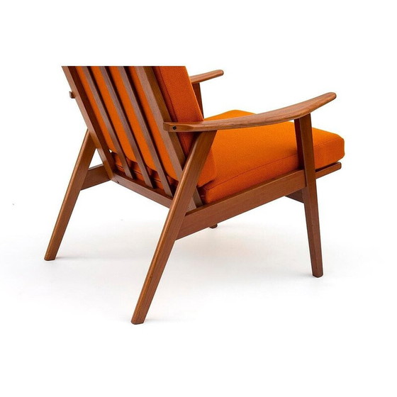 Image 1 of Fauteuil scandinave vintage en teck et laine, 1960s