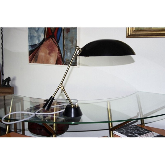 Image 1 of Lampe vintage en laiton doré par Bruno Gatta pour Stinovo, Italie 1950