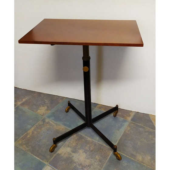 Image 1 of Table d'appoint vintage à roulettes par Ignazio Gardella pour Azucena, 1950
