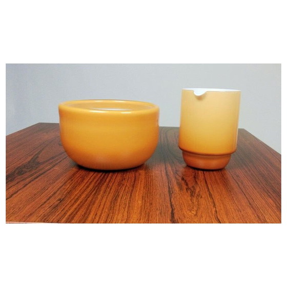 Image 1 of Pichet et bol en verre vintage par Michael Bang pour Holmegaard, 1970