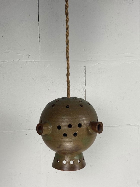 Pendentif de l'ère spatiale en céramique brutaliste – Mobach, Suspensions, Ceramic