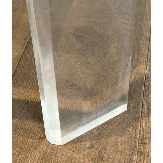 Image 1 of Paire de bouts de canapé octogonaux vintage en plexiglas et chrome, 1970