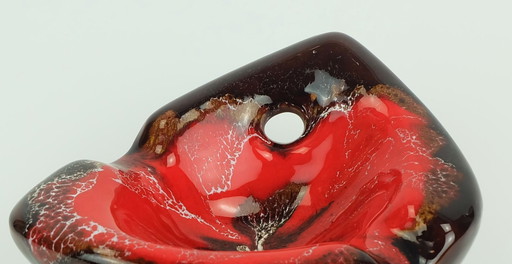 Bol en céramique vintage Mid Century Vallauris Drip Glaze Forme organique 1960S