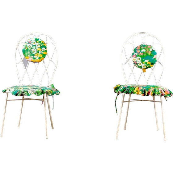 Image 1 of Paire de chaises vintage en fer blanc, Allemagne 1960