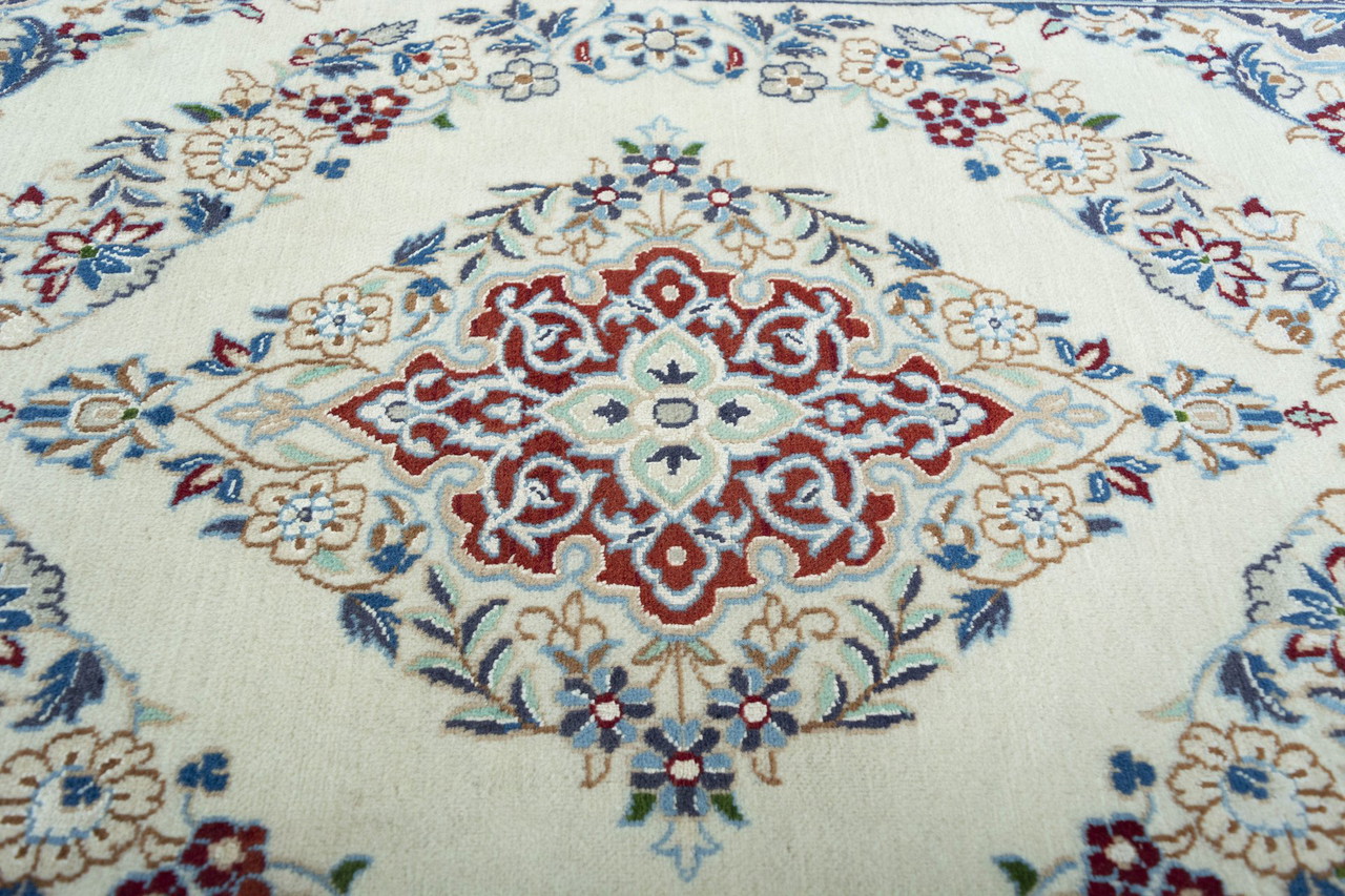Tapis Persan Nimbaft Laine Noué Main 183x140 Cm - Lila Motif Oriental