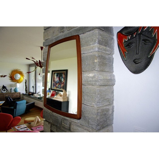 Image 1 of Miroir vintage en teck, Allemagne 1960