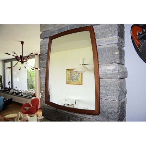 Image 1 of Miroir vintage en teck, Allemagne 1960