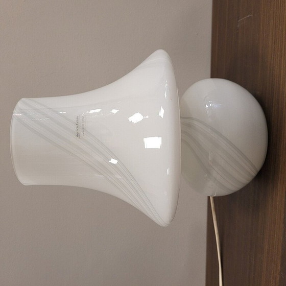 Image 1 of Lampe de table vintage "Champignon" en verre vénitien de Murano, Italie 1970