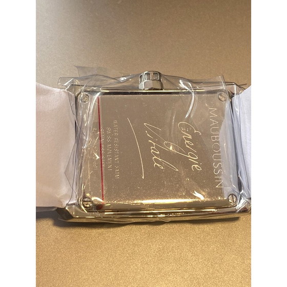 Image 1 of Montre vintage Mauboussin en acier à quartz et cuir