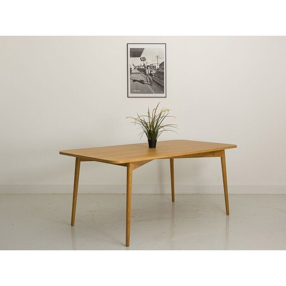 Image 1 of Table de salle à manger vintage en chêne massif, France