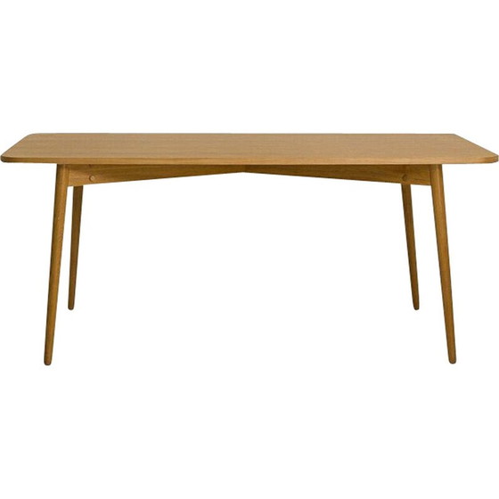 Image 1 of Table de salle à manger vintage en chêne massif, France