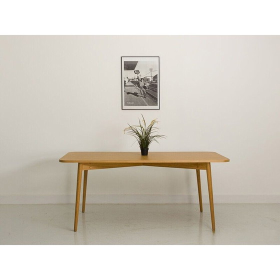 Image 1 of Table de salle à manger vintage en chêne massif, France